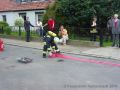 Lars bei Erfüllung seiner Aufgaben.brFoto: Feuerwehr Halberstadtbr