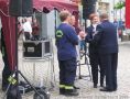 Mandy Viering wurde für ihre Leistungen mit einer Urkunde geehrt.brFoto: Feuerwehr Halberstadtbr